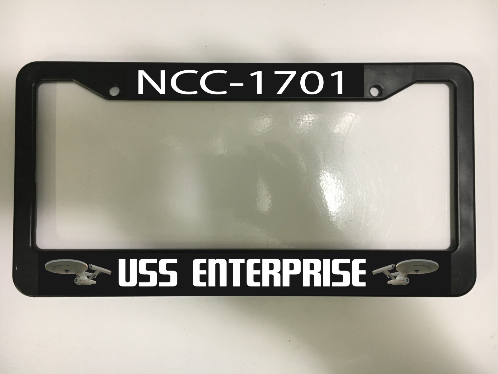NCC-1701 USS Enterprise Star Trek Nasa Space Sci-Fi  Car License Plate Frame