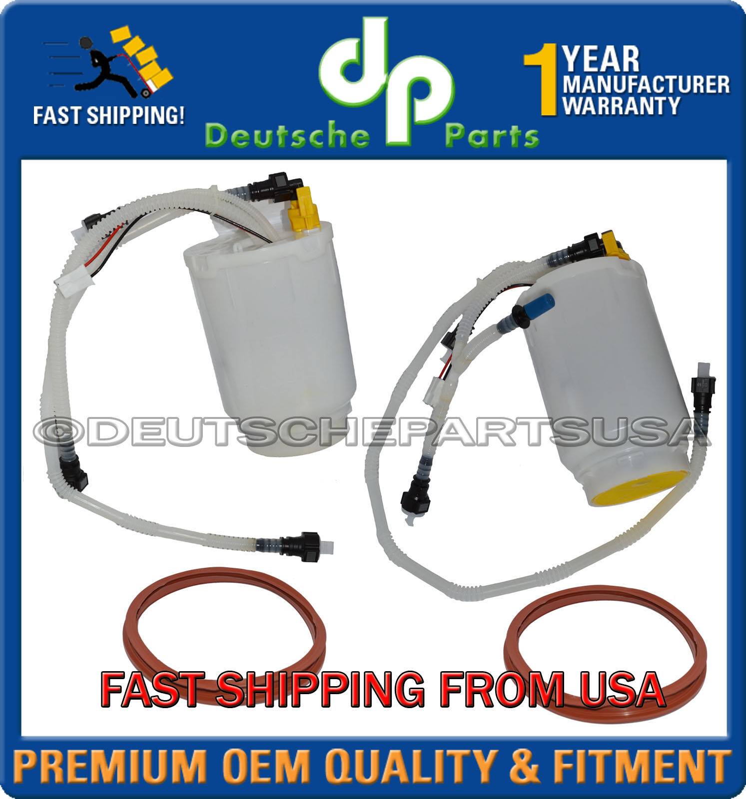Porsche Cayenne Electric Fuel Pump w/ Seal L + R 95562093101 95562093201 Set 4