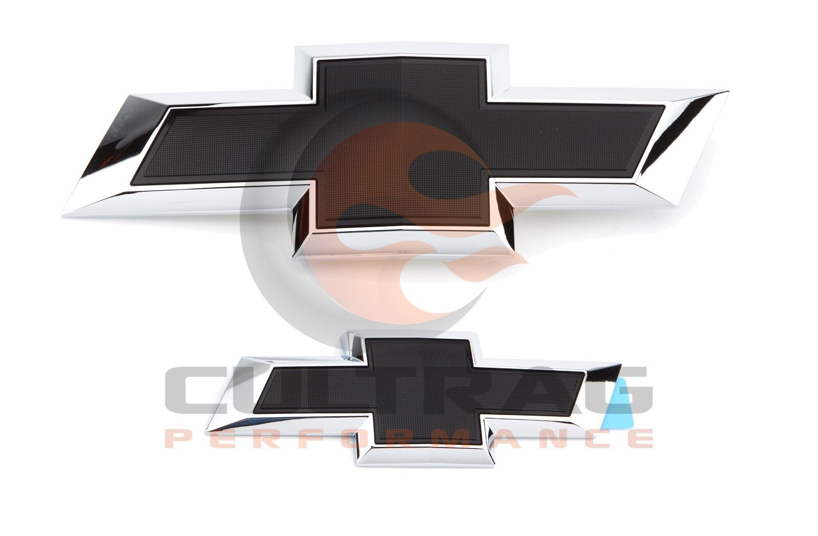 2015-2020 Tahoe Suburban Genuine GM Front & Rear Black Bowtie Emblems 23463800