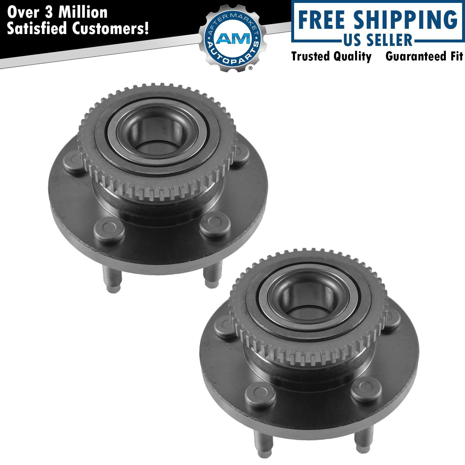 Front Wheel Bearing & Hub Assembly Set Fits 2005-2014 Ford Mustang