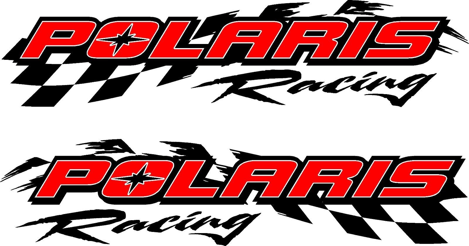 Polaris racing checker snowmobile 2 sticker decal set 5
