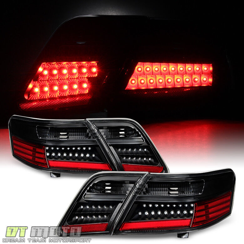 For 4PC Black 2007 2008 2009 Toyota Camry L/LE/SE/XLE LED Tail Lights Left+Right