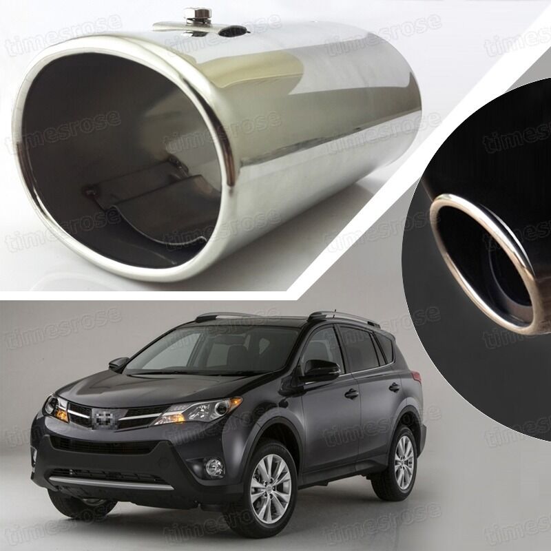 Stainless Steel Exhaust Muffler Tail Pipe Tip Tailpipe for Toyota Rav4 2013-2014