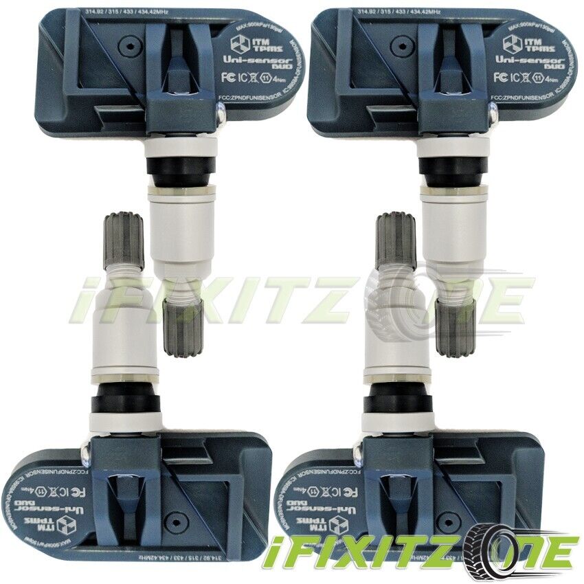 ITM Tire Pressure Sensor Dual MHz metal TPMS For FORD CROWN VICTORIA 07-11 [4PC]