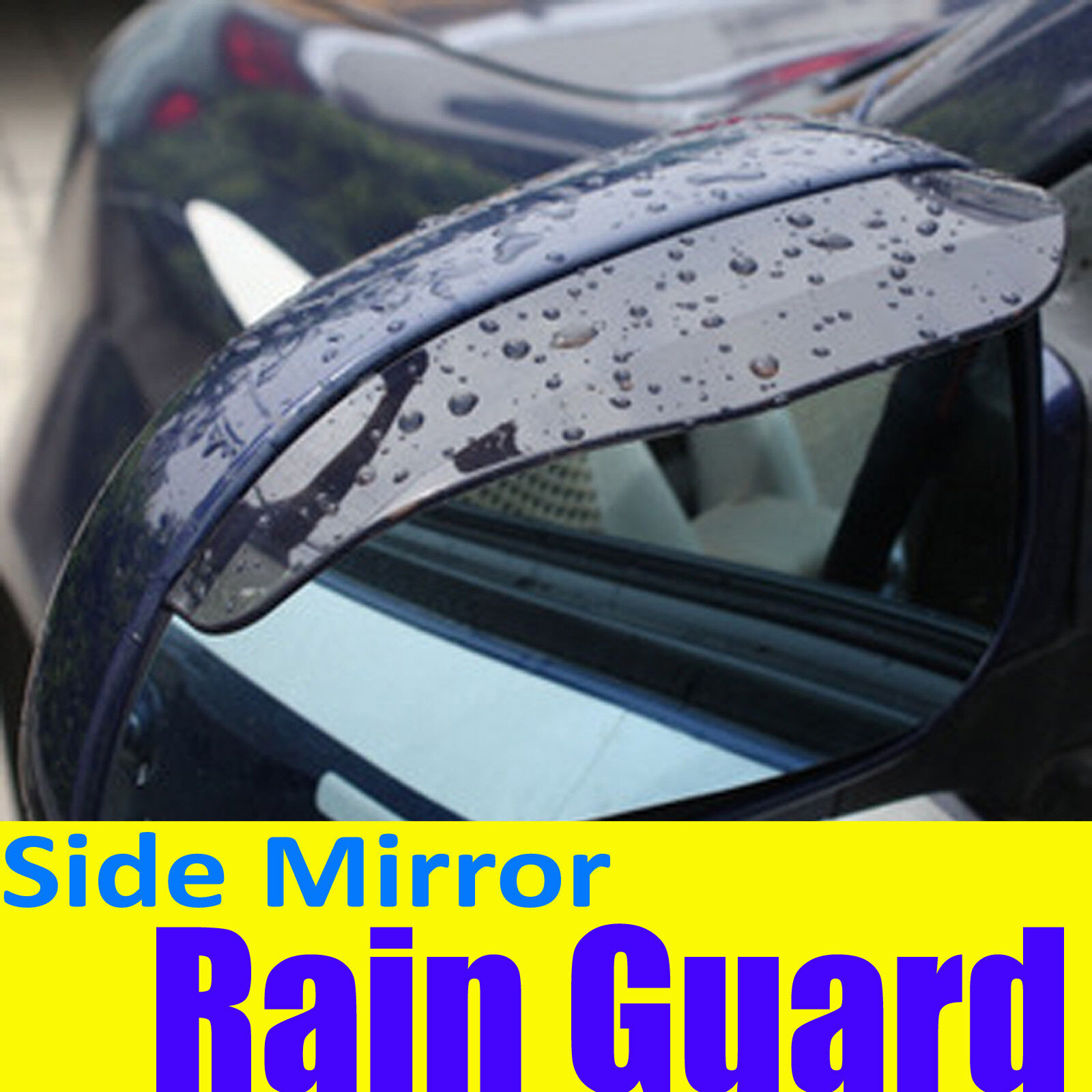 Tint BLACK Side Mirror Rain Snow Guard Visor Chevy008