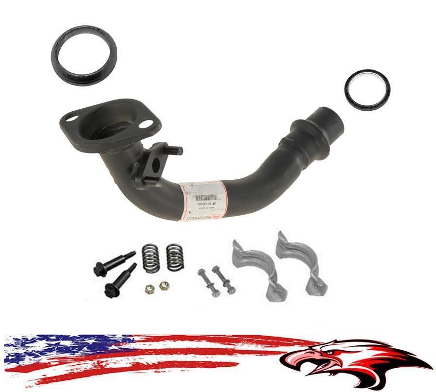 Front Exhaust Pipe with Clamp Gasket Hardware for 98-02 Prizm Corolla 1.8L