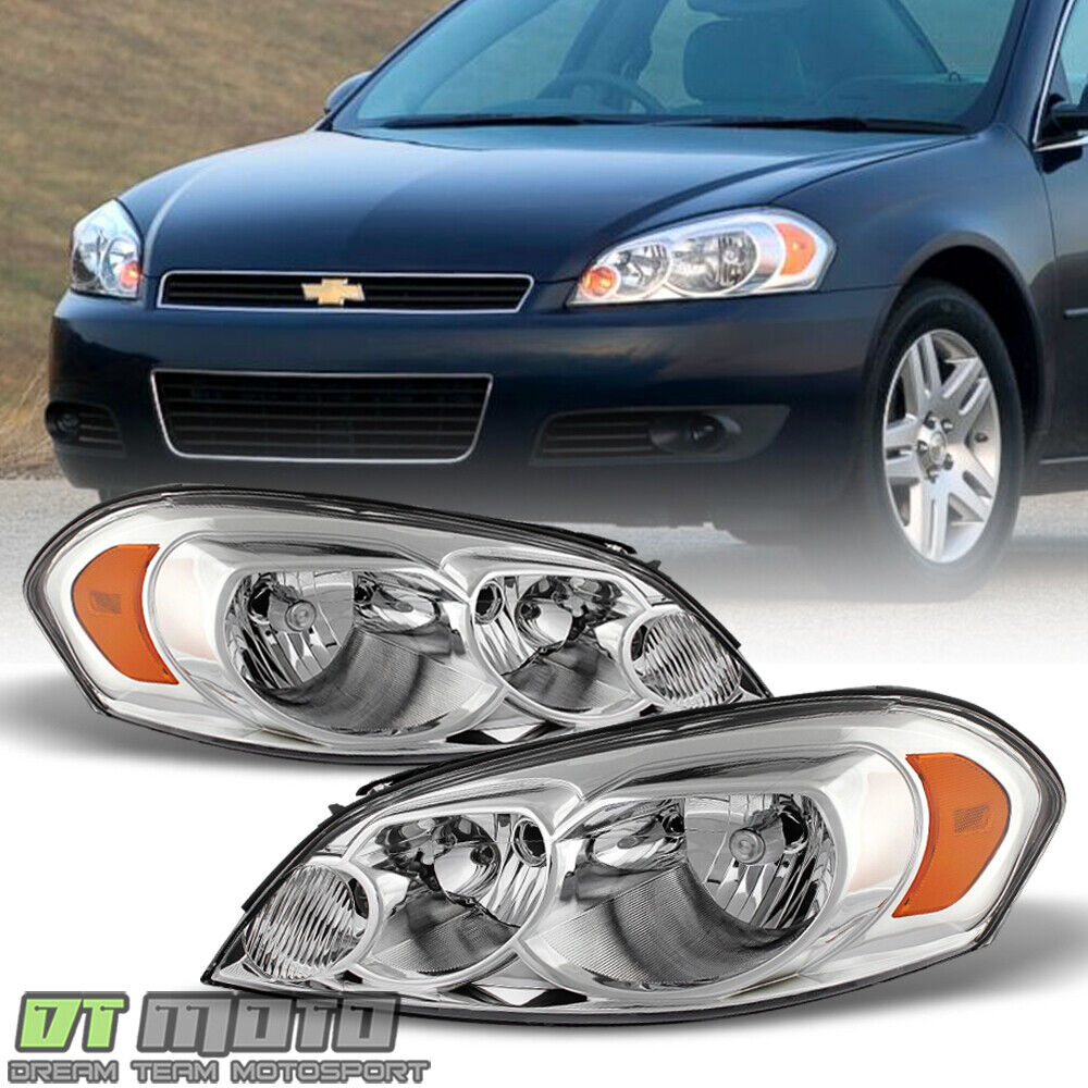 2006-2013 Chevy Impala 07 Monte Carlo Headlights Headlamps 06-13 Set Replacement