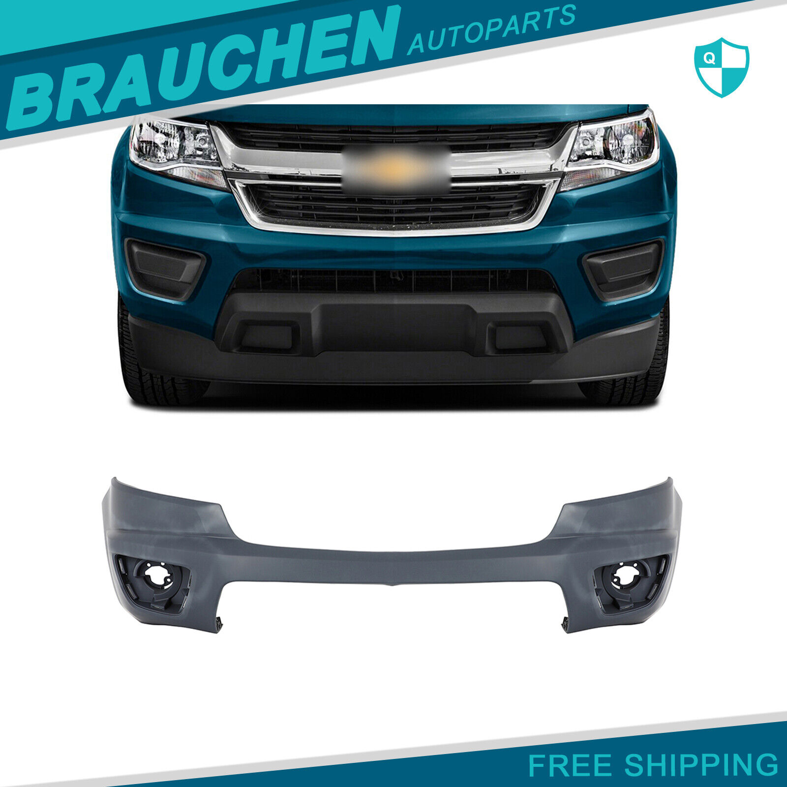 Front Bumper Cover Fascia Replacement for 2015-2020 CHEVY COLORADO GM1000993