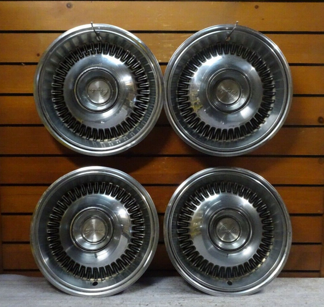 Genuine 1974 to 1976 Chrysler New Yorker 15 inch deluxe hubcaps wheel covers SET