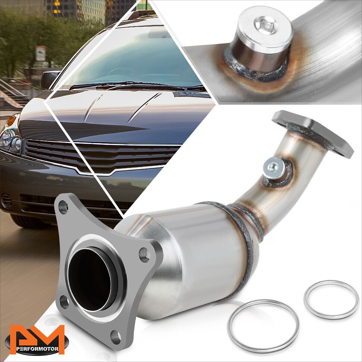 For 04-09 Altima/Maxima/Quest V6 AT Replace Catalytic Converter Exhaust Pipe Set
