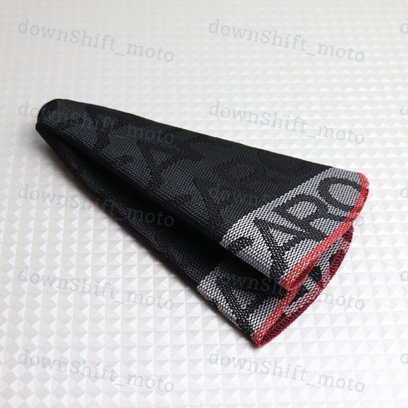 JDM RECARO Racing Hyper Fabric shift knob Shifter Boot Cover MT/AT Red Stitches