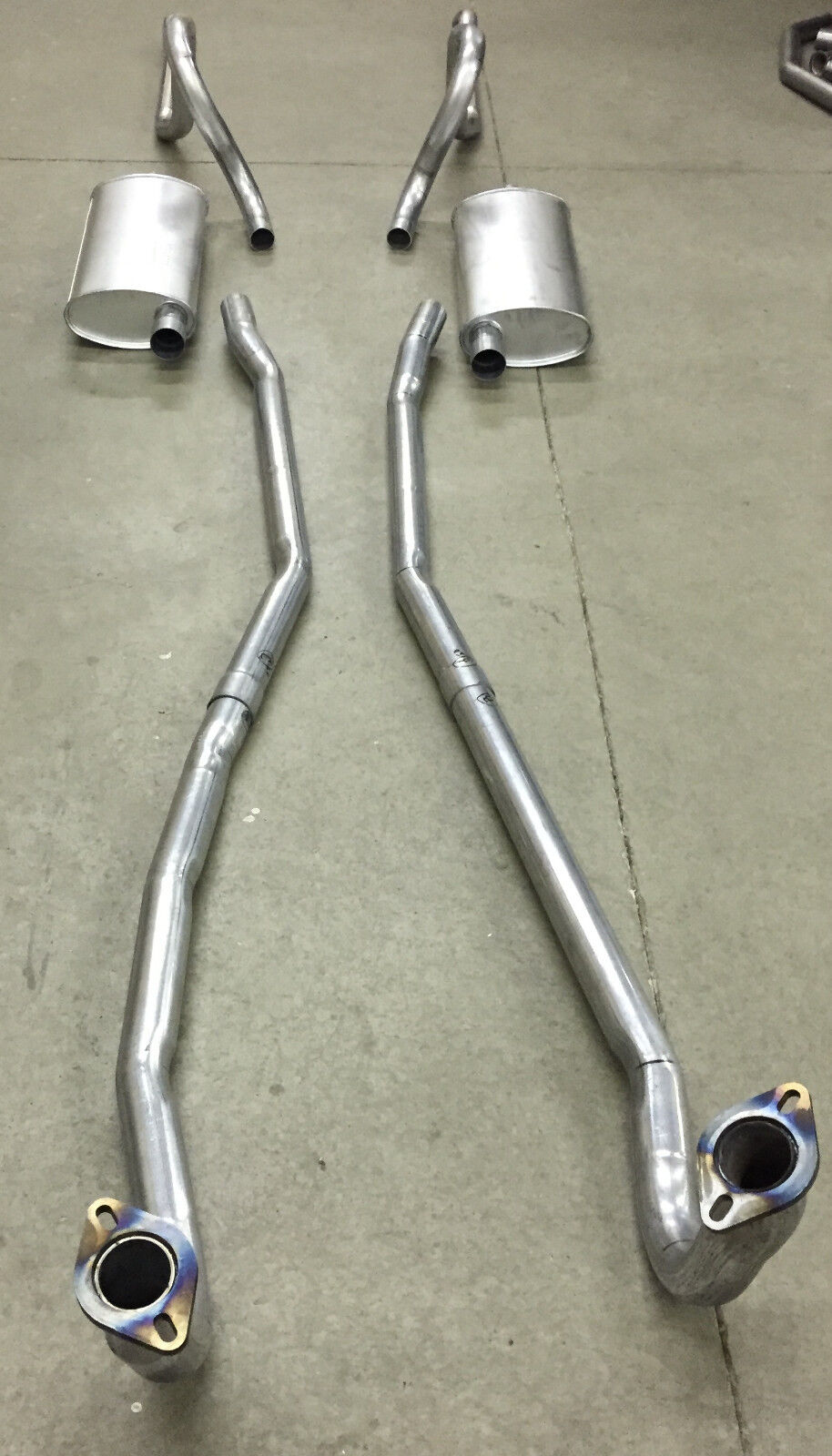 1968-69 CHARGER, CORONET AND ROADRUNNER DUAL EXHAUST, ALUMINIZED, W/ 383