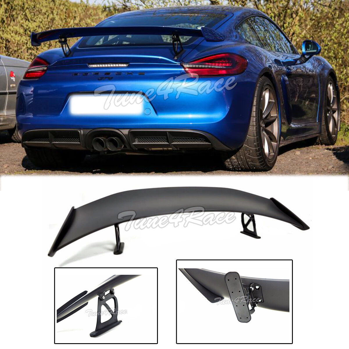 For 13-16 Porsche Boxster & Cayman GT4 Style ABS Rear Trunk Wing Spoiler Lip 981