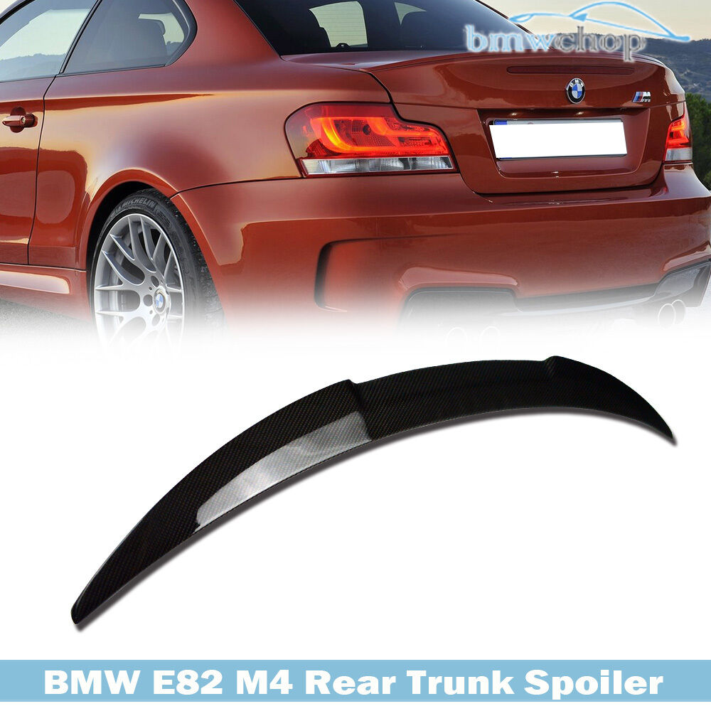 Carbon Fiber BMW E82 1-Series M4 Type FRP Trunk Boot Spoiler 128i 135i 07-13