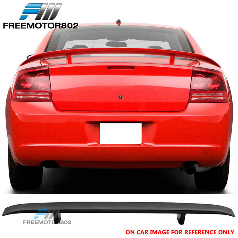 Fit 06-10 Dodge Charger Factory Style Matte Black Rear Trunk Spoiler Wing