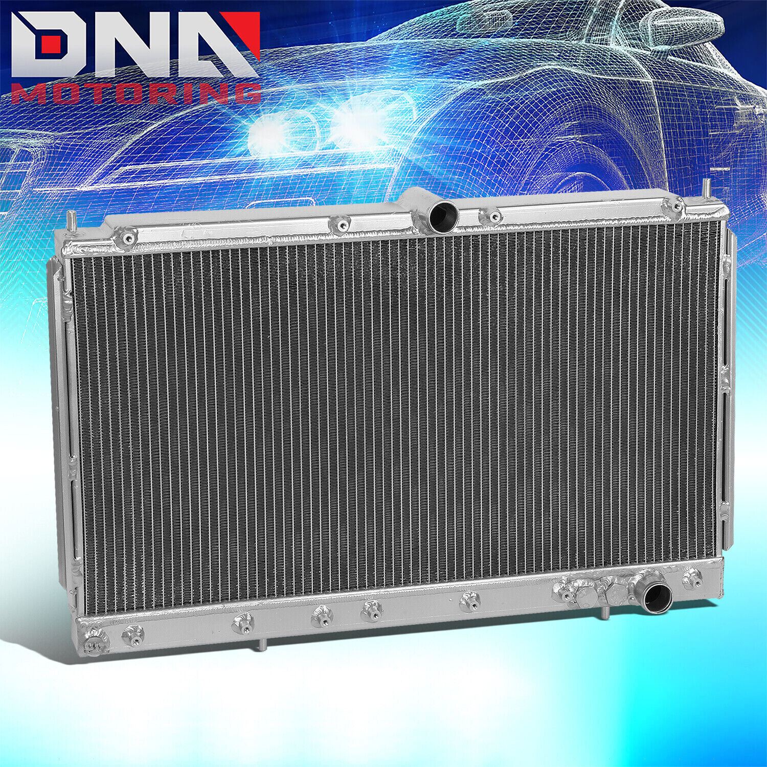 FOR 1991-1999 MIT 3000GT/STEALTH MT GTO VR4 2-ROW ALUMINUM RACING RADIATOR+CAP