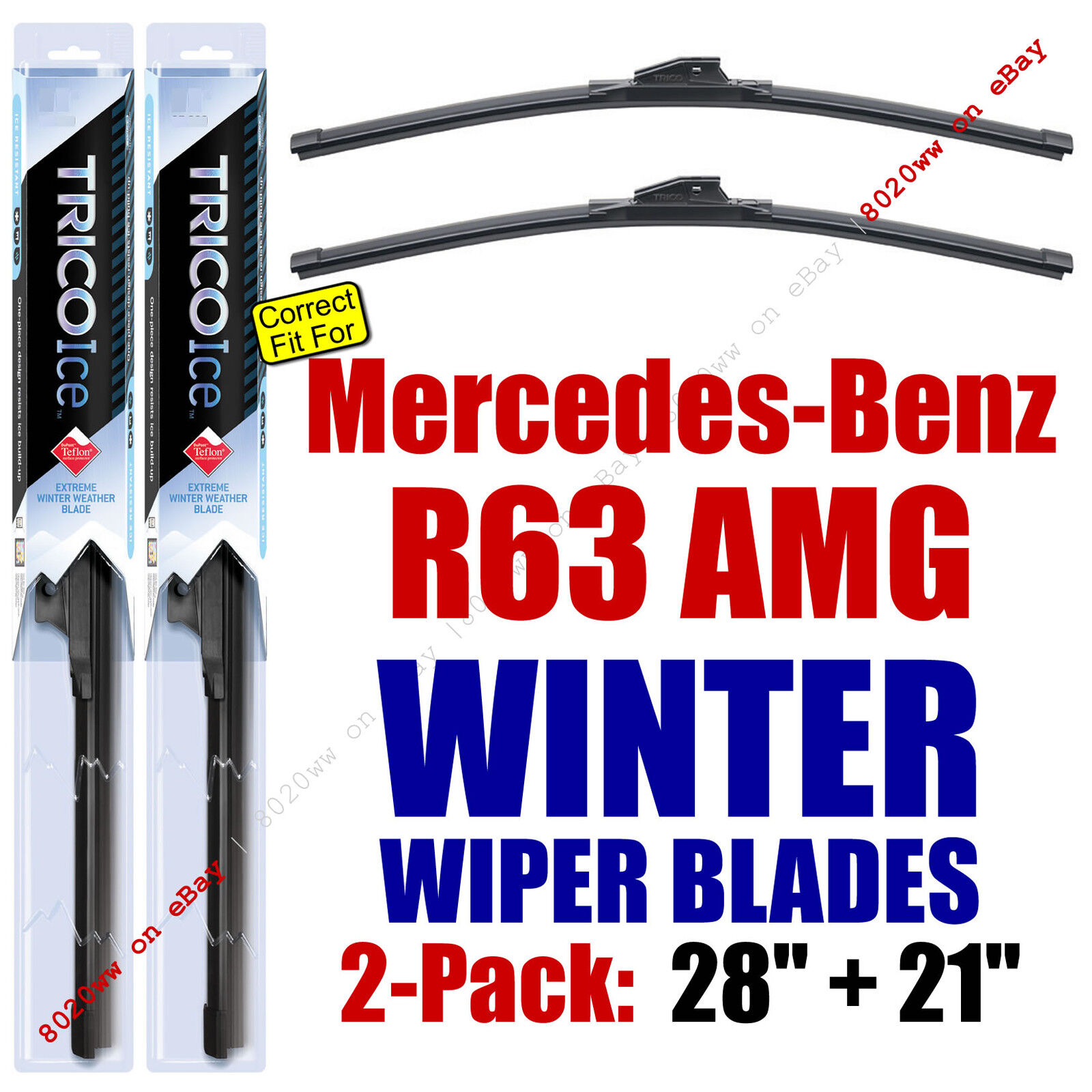 WINTER Wipers 2pk Premium fit 2007 Mercedes-Benz R63 AMG 35280/210