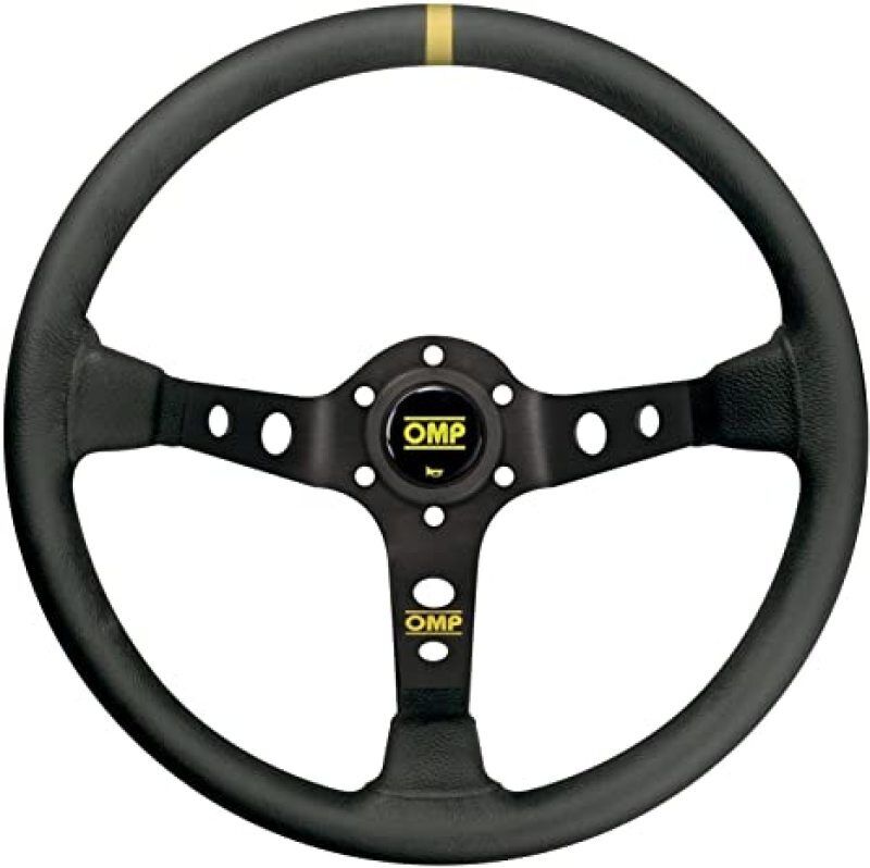 OMP Dished Steering Wheel Corsica 330/Black In Suede Leather With Anodized