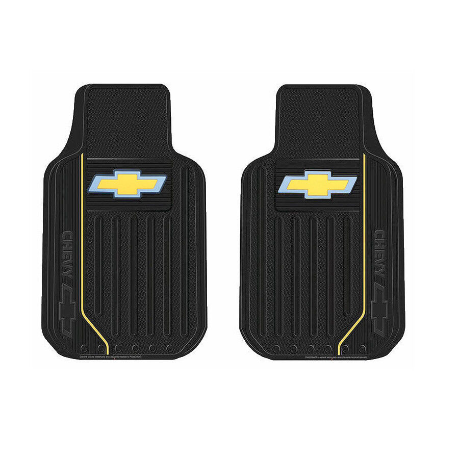 New Chevy Elite Bowtie Logo Car Truck Front / Back All Weather Rubber Floor Mats