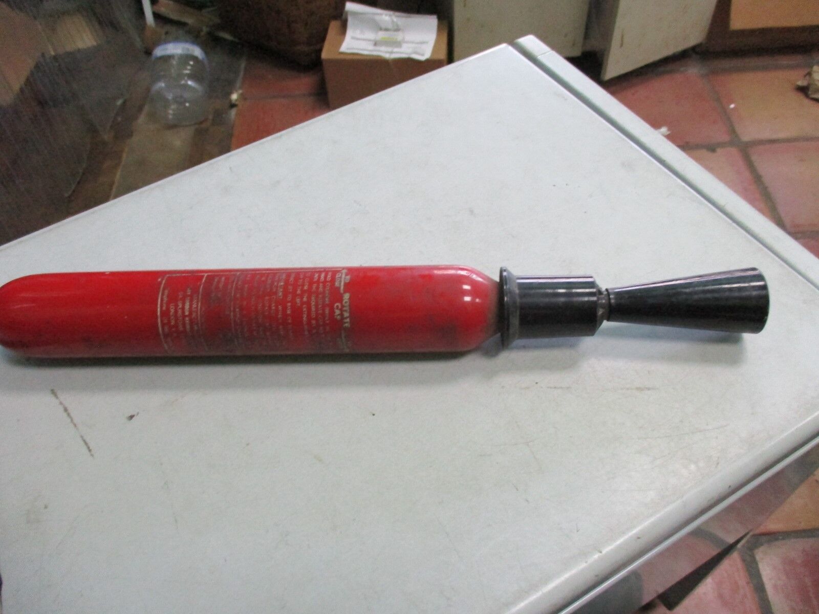 Jensen Interceptor MKIII original TYRENFIRE tire inflator & fire extinguisher