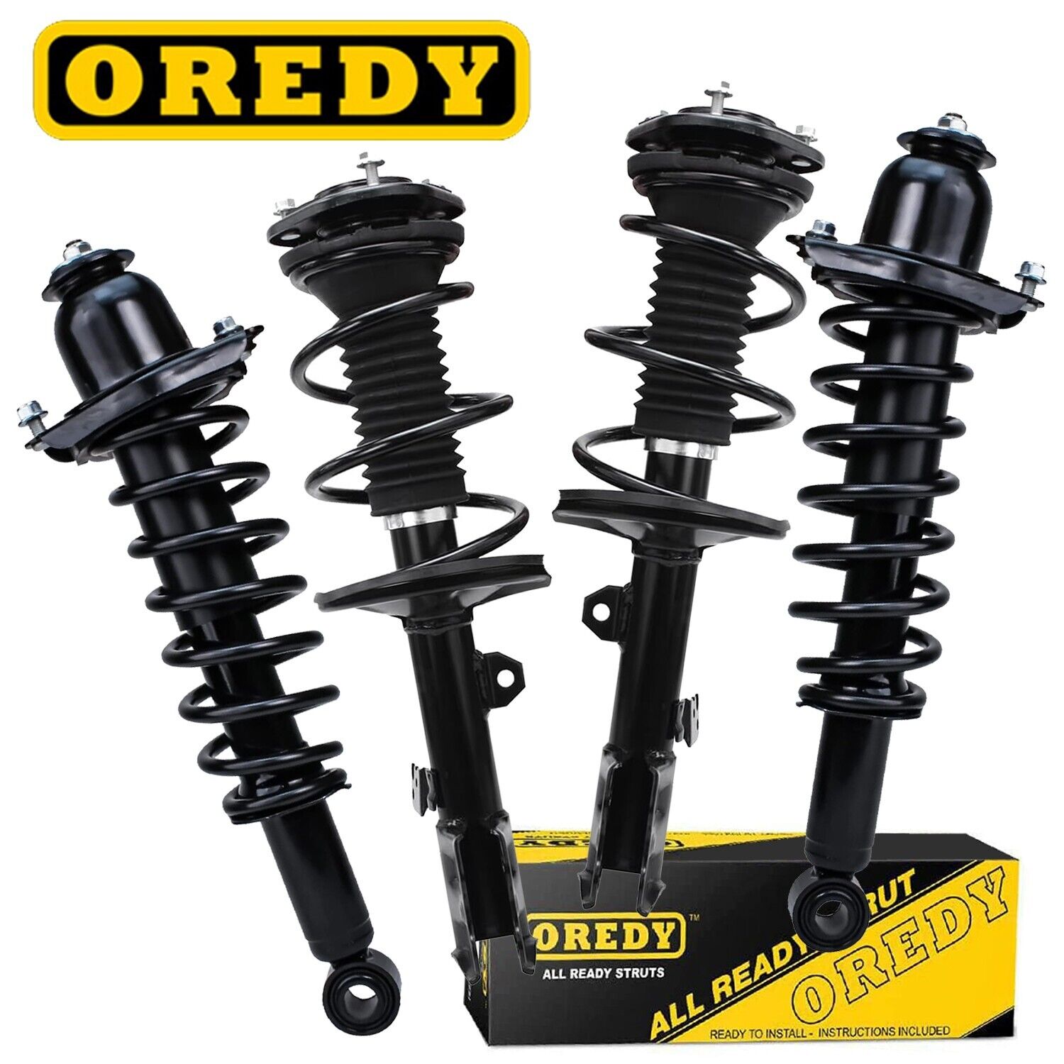 2x Front + 2x Rear Struts Replacements for 2009 2010 Toyota Corolla 1.8L