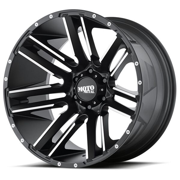 20 Inch Black Wheels Rims Ford F250 F350 Super Duty Moto Metal MO978 Razor NEW