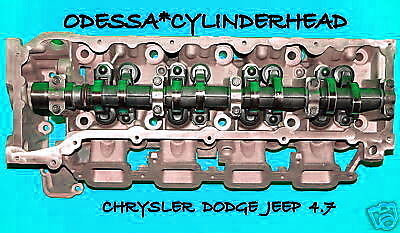 CHRYSLER DODGE JEEP CHEROKEE DAKOTA 4.7 SOHC CYLINDER HEAD DRIVER SIDE WITH EGR
