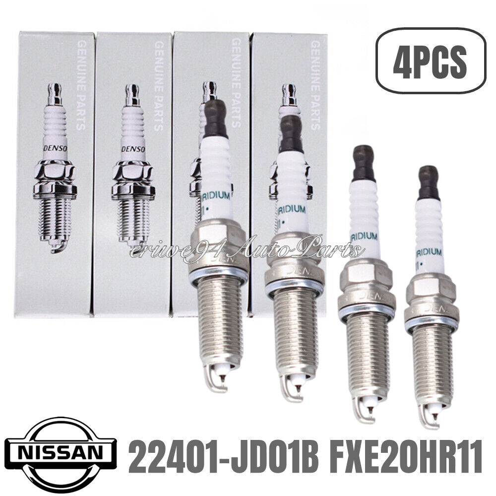 4PCS FXE20HR11 Iridium Spark Plugs For Nissan Altima Sentra ROGUE 22401-JD01B
