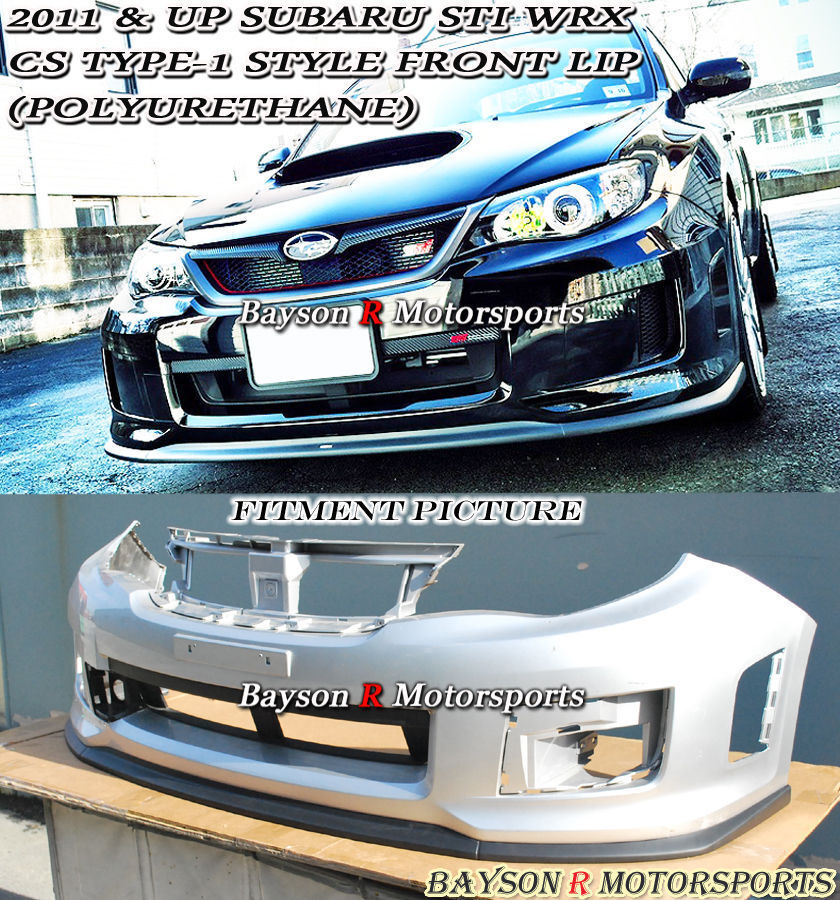 Fits 11-14 Subaru Impreza WRX STi CS Type-1 Style Front Lip (Urethane)