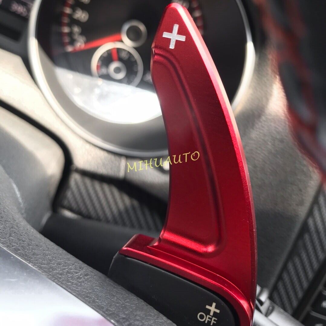 Steering Wheel Paddle Shifter Extension For VW Golf6 R/GTI Scirocco Sharan Red