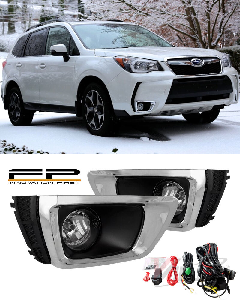 For 2014-2017 Subaru Forester XT Clear Fog Lights Lamps Complete Kit Switch+Wire