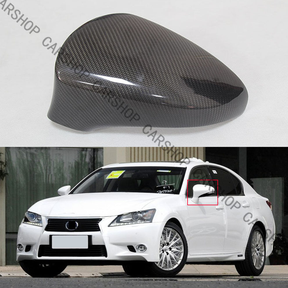 For LEXUS GS350 IS300 13-18 Real Carbon Fiber Side view Mirror Cover Cap Overlay