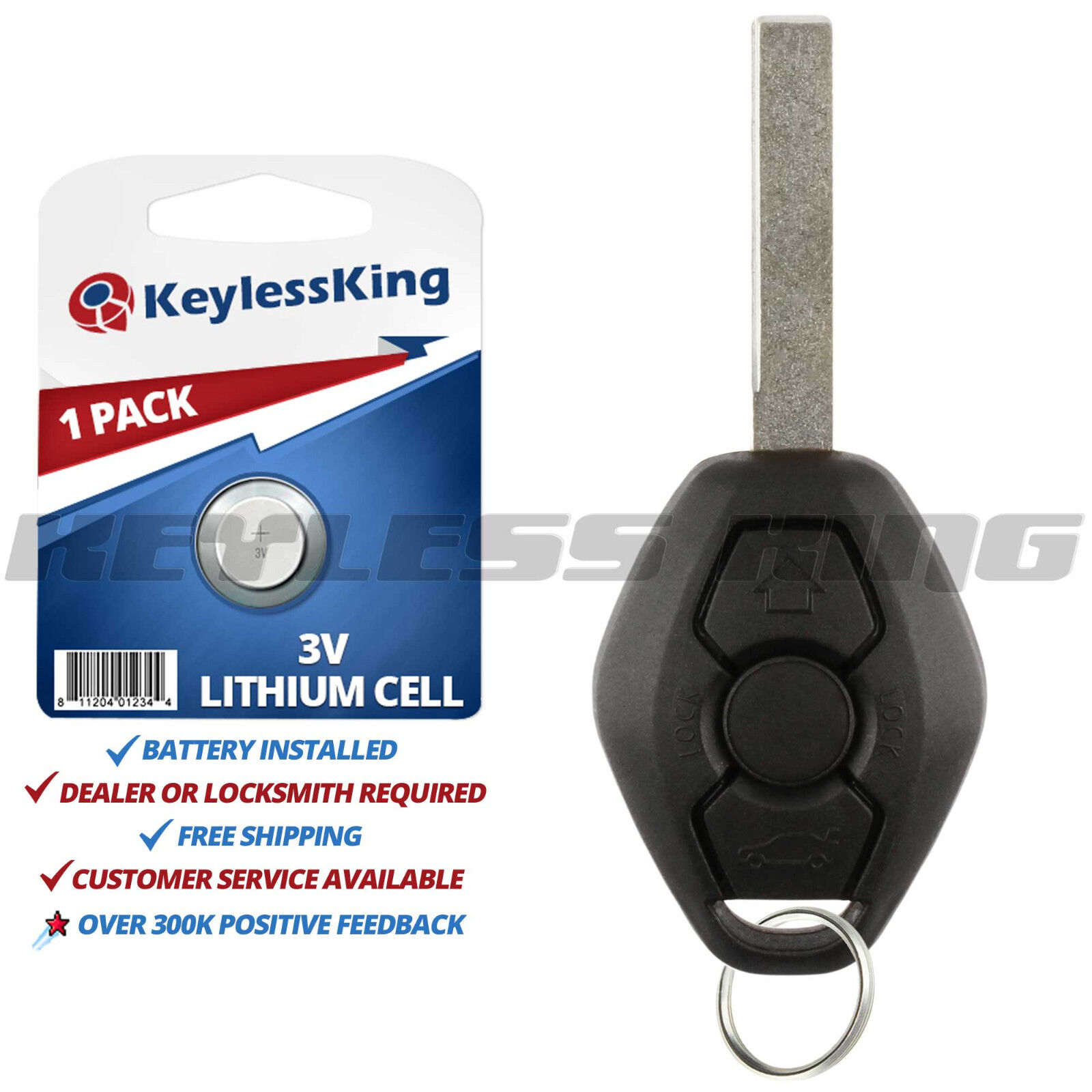 New Replacement Keyless Entry Remote Car Key Fob Clicker Control for LX8 FZV