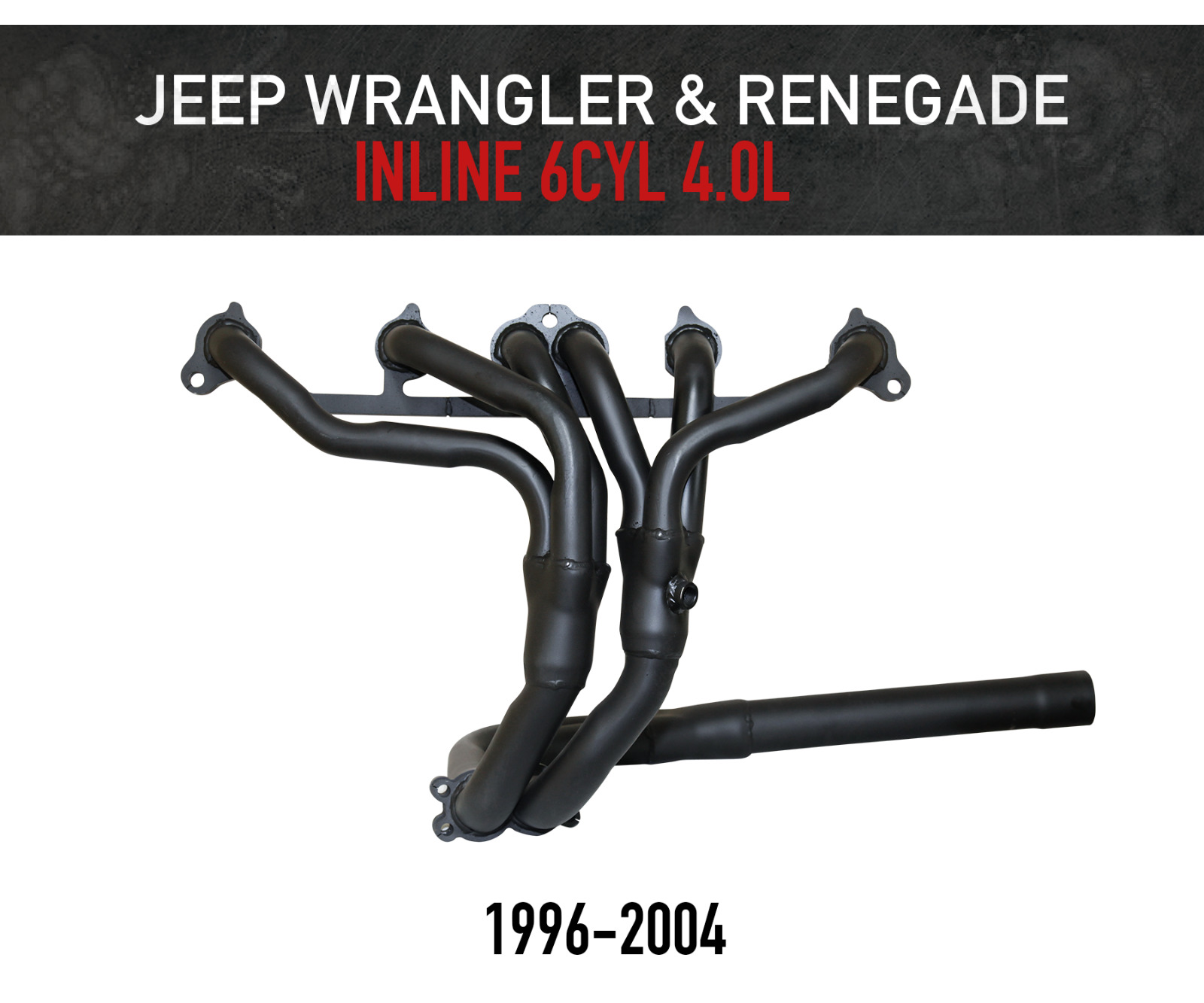  Headers / Extractors for Jeep Wrangler & Renegade (1996-2004) 4.0L 6cyl