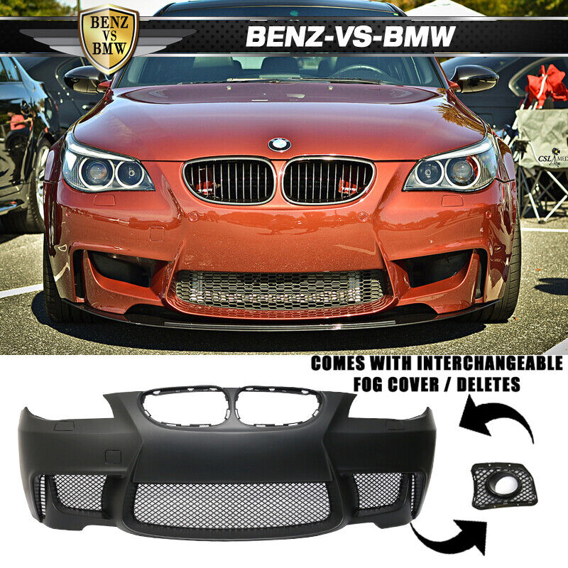 Fits 04-10 BMW E60 5-Series 1M Style PP Full Front Bumper Cover Conversion