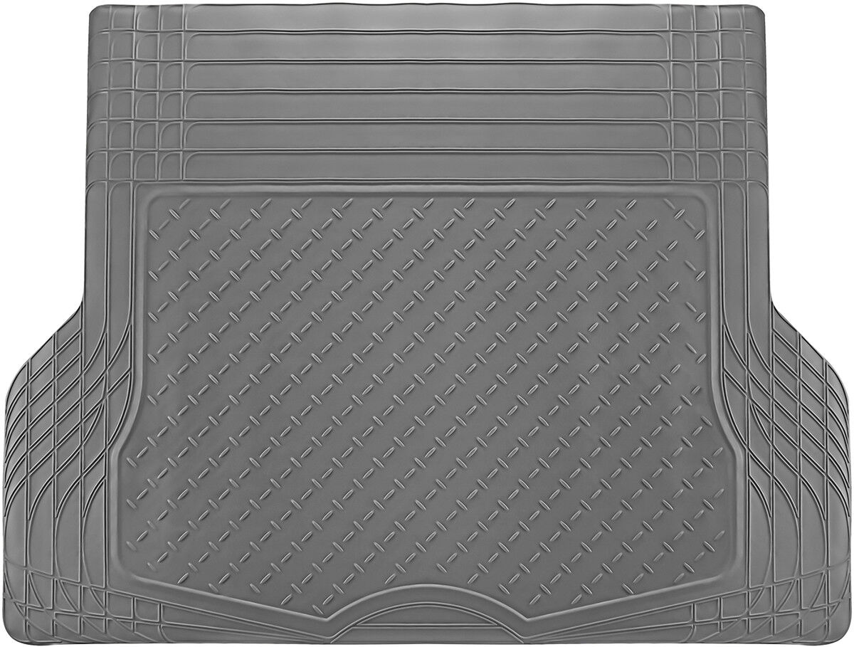 Trunk Cargo Floor Mats for Cars All Weather Rubber Grey Heavy Duty Auto Liners