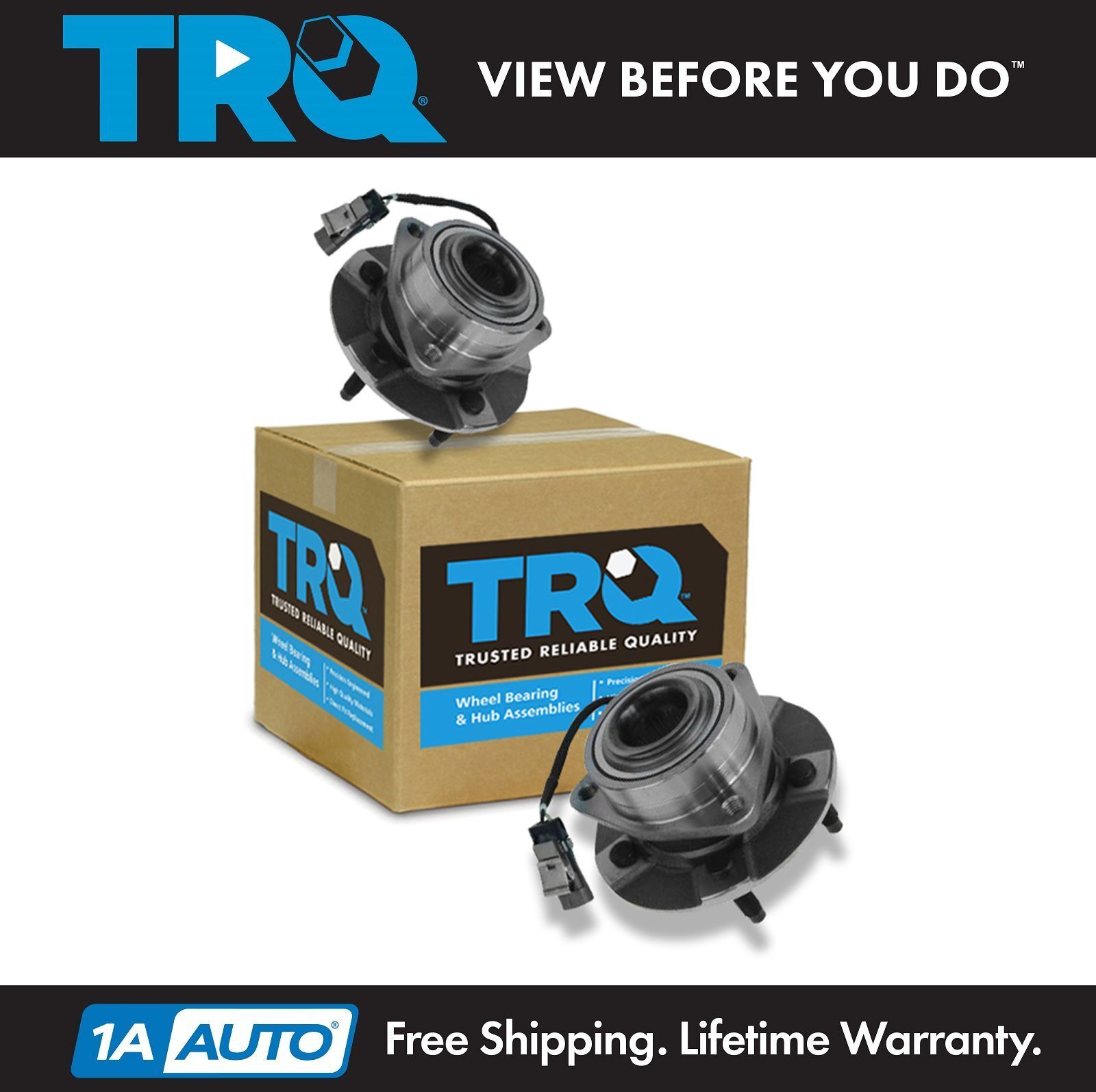 TRQ Front Wheel Hub & Bearing Assembly NEW Pair for Equinox Torrent Vue w/ ABS