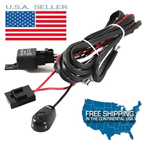 12V 40A LED Work Light Bar CREE Wiring Harness Kit ON/OFF Switch Relay Cable KIT