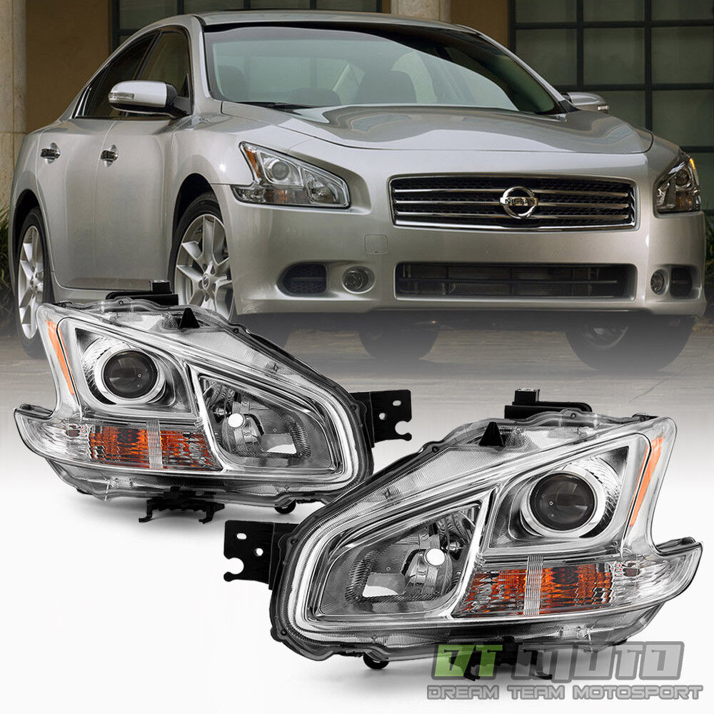 [Halogen Model] For 2009-2014 Maxima Headlights Headlamps Replacement Left+Right