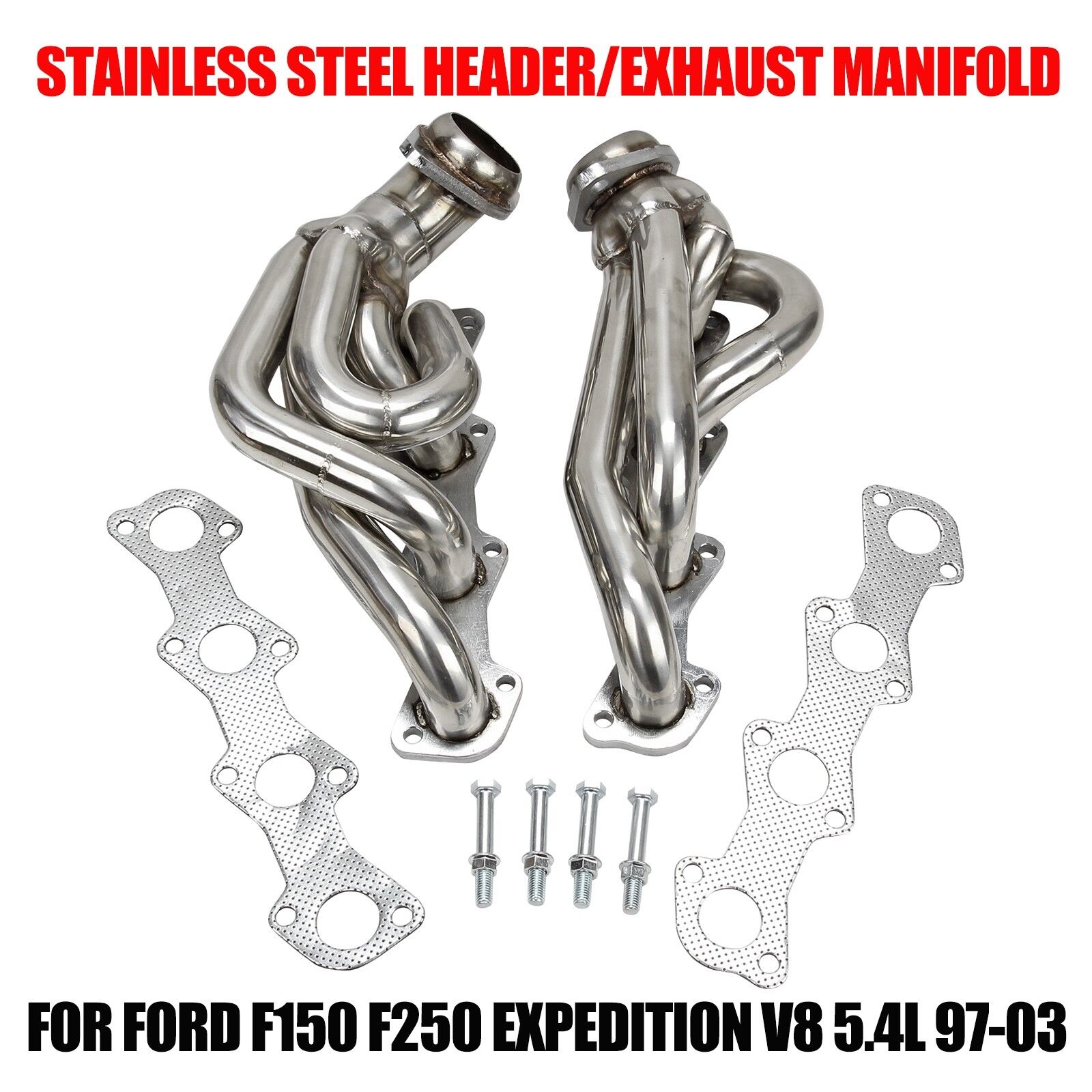 FOR FORD  F150 F250 EXPEDITION V8 5.4 STAINLESS HEADER/EXHAUST MANIFOLD