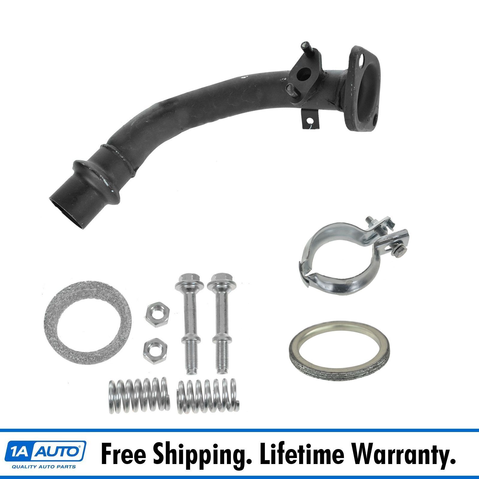 Front Exhaust Pipe with Clamp Gasket Hardware for 98-01 Prizm Corolla 1.8L