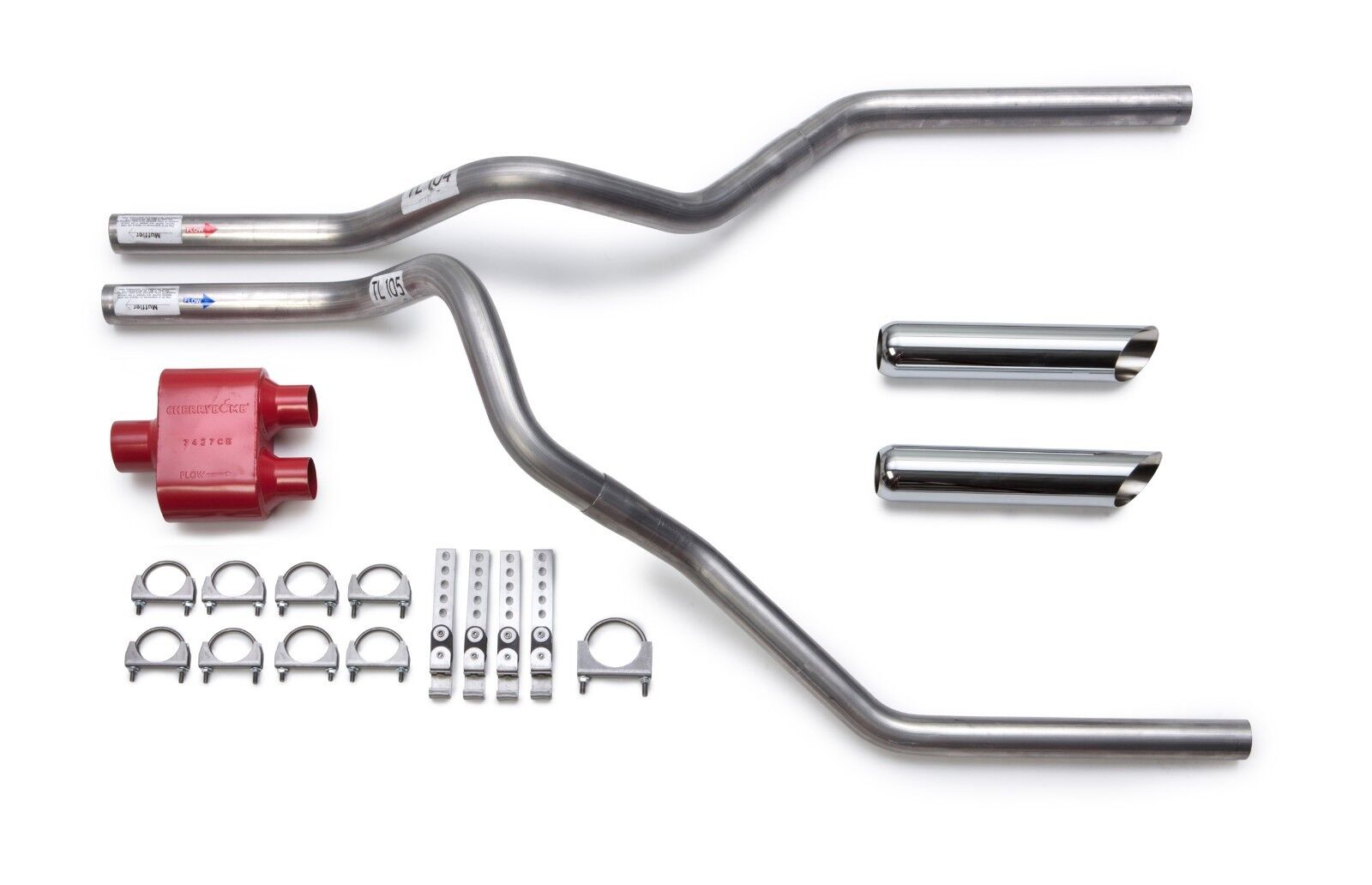Cherry Bomb Extreme Dual Truck Exhaust Kit Chrome Tips for '09-14 Ford F150 F250