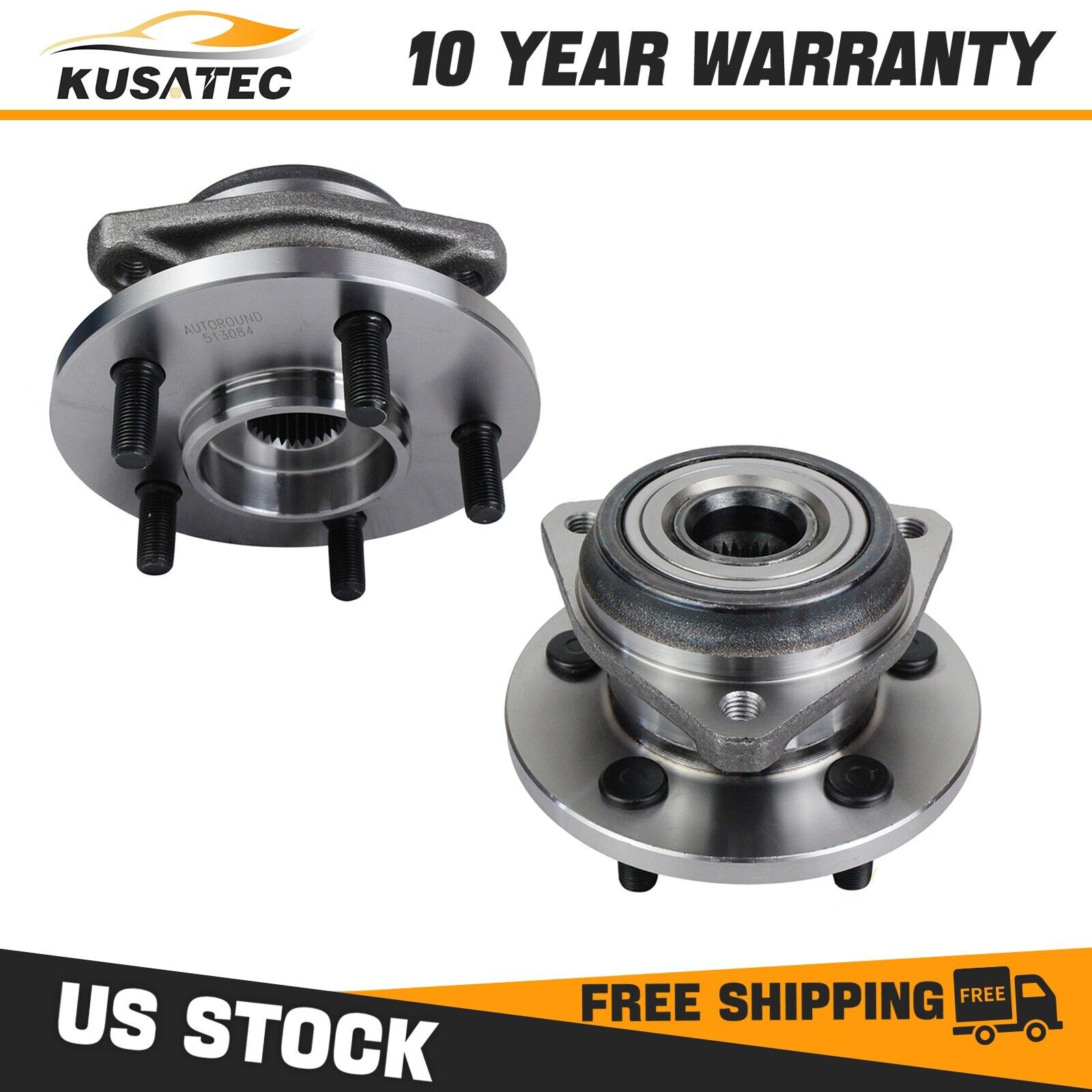 Pair(2) Front Wheel Bearing Hub Assembly For Jeep Cherokee Comanche Wrangler Tj