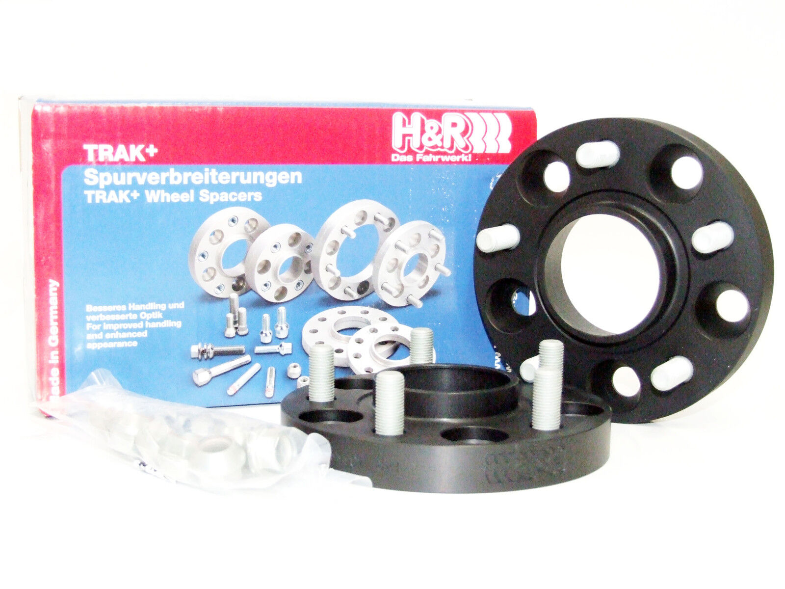 H&R 20mm DRM Bolt-On Wheel Spacers for Nissan (5x114.3/66.2/12x1.25/Black)