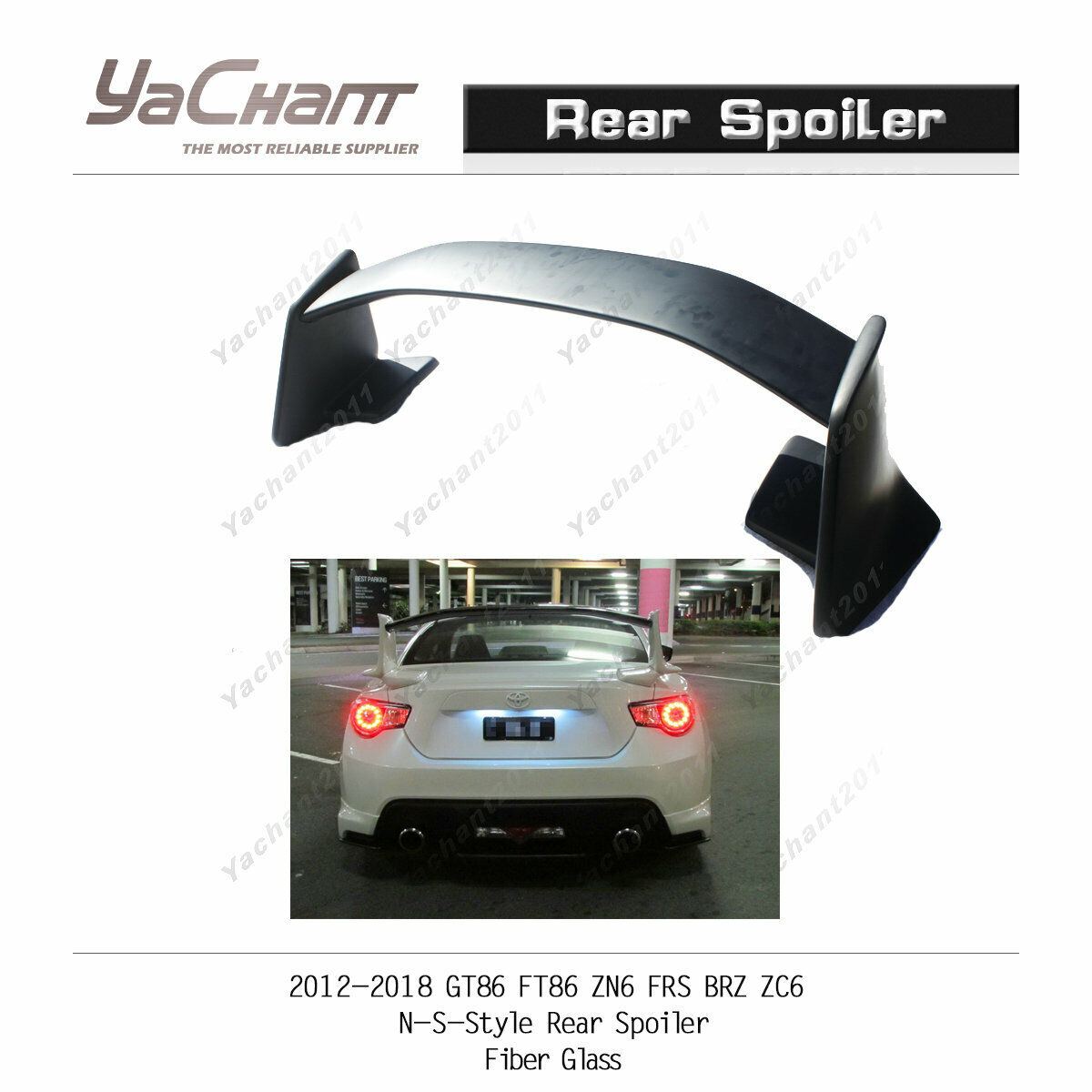 FRP Trunk Wing Fit For 12-18 GT86 FT86 ZN6 FRS BRZ ZC6 Nur-Style Rear Spoiler