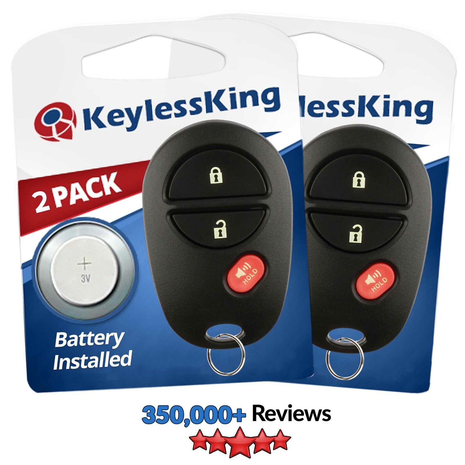 2 New Replacement Keyless Entry Remote Key Fob Cicker Transmitter for GQ43VT20T