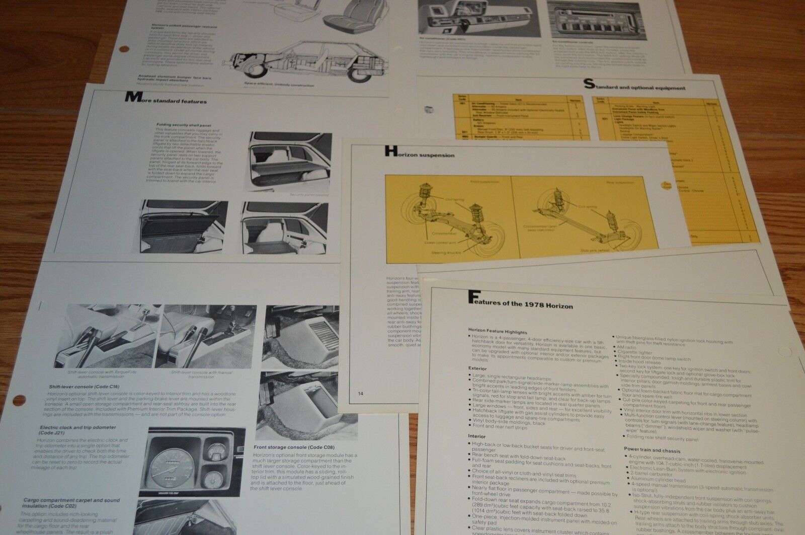 ★★1978 PLYMOUTH HORIZON ORIGINAL DEALER ONLY INFORMATION SPECS SHEETS 78