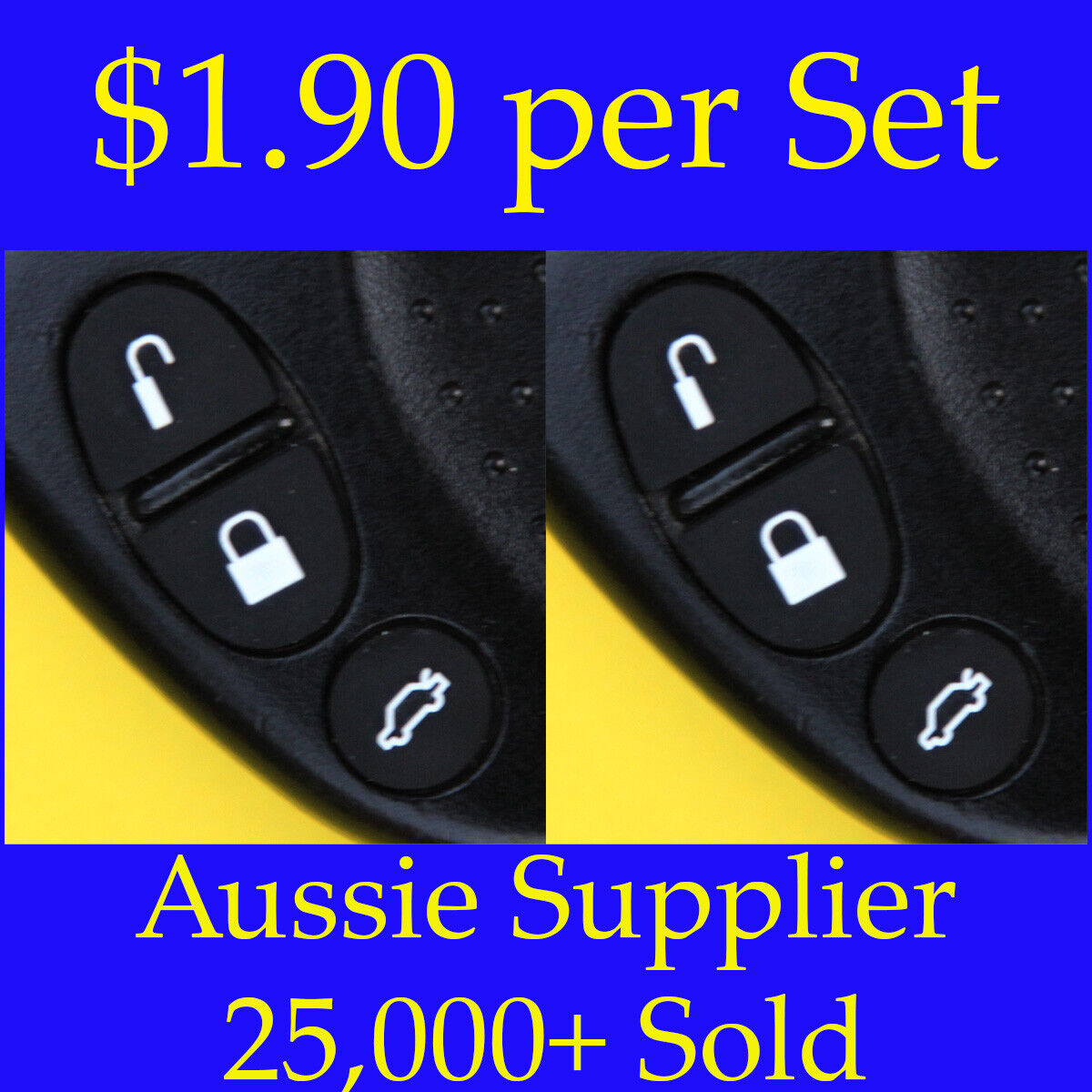 2 x Sets Key Remote Buttons Holden Commodore Key Buttons VS VT VX VY VZ WH WK WL