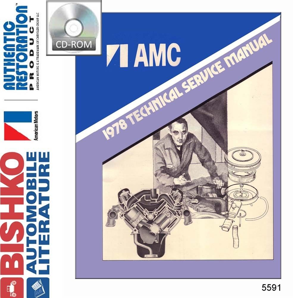 1978 AMC Gremlin Matador AMX Service Shop Repair Manual CD Engine Drivetrain OEM