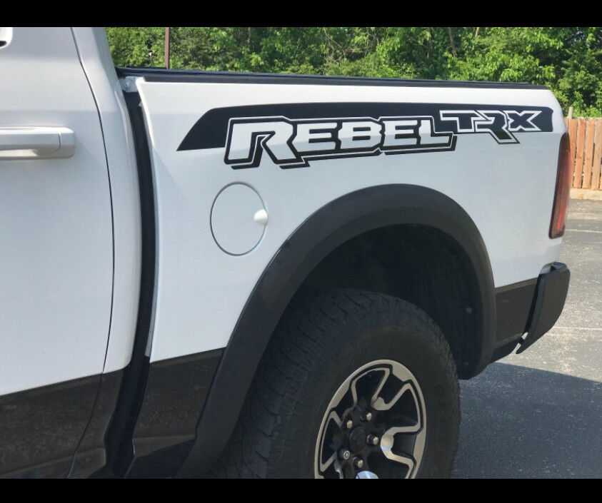 Ram Rebel TRX Bed side Vinyl Graphics Decals 2015 2016 2017 with Install Kit